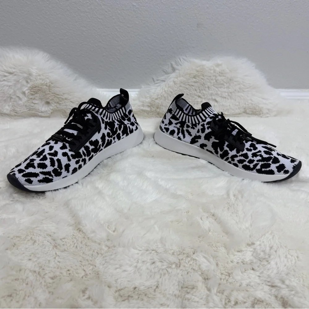 Nautica Leopard Animal Print Sneakers White Black Athletic Shoes, Size 9.5 - Picture 7 of 10